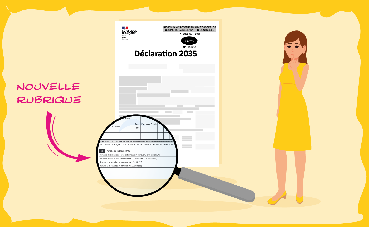 Déclaration de revenus professionnels :  une 2035 avec une nouveauté et des changements